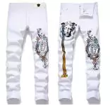 versace jeans denim pants 2020 white print medusa